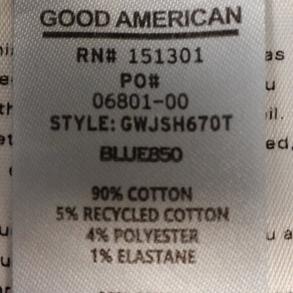 Good American jeans good waist women's 12/31 tall blue stretchy - Picture 11 of 12